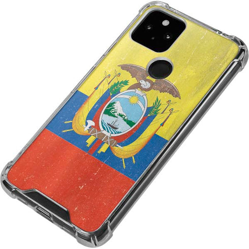 Ecuador Flag Distressed Google Pixel 4a 5G Clear Case